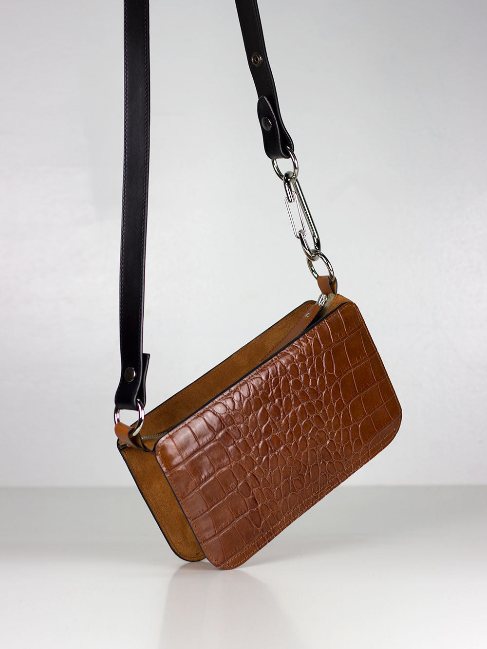 BRICK crossbody bag / croco caramel – Artém Atelier